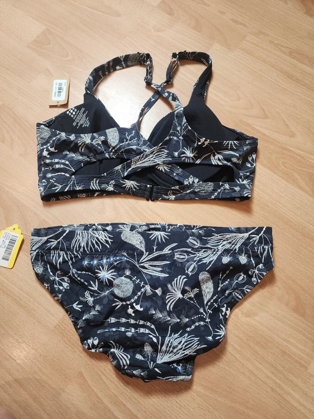 36D/M NWT Title Nine Bikini Set Underwire Grey Papyrus Swim Beach